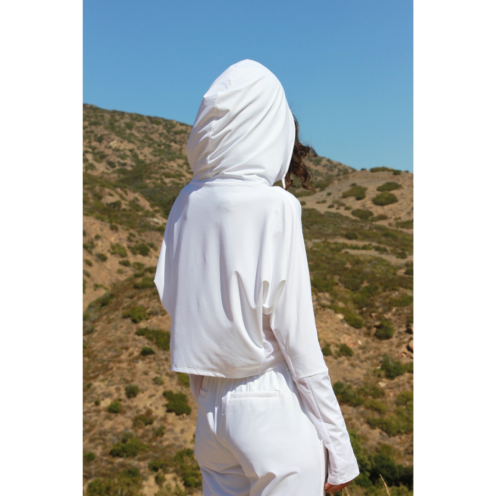 Lightweight on sale white hoodie